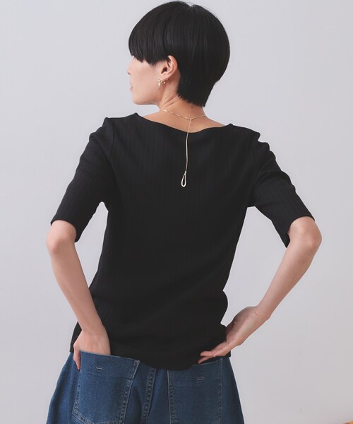 meer. カットソー　新品タグ付き mlt5586- キーネックサイドスリットカットソー（Tシャツ/カットソー