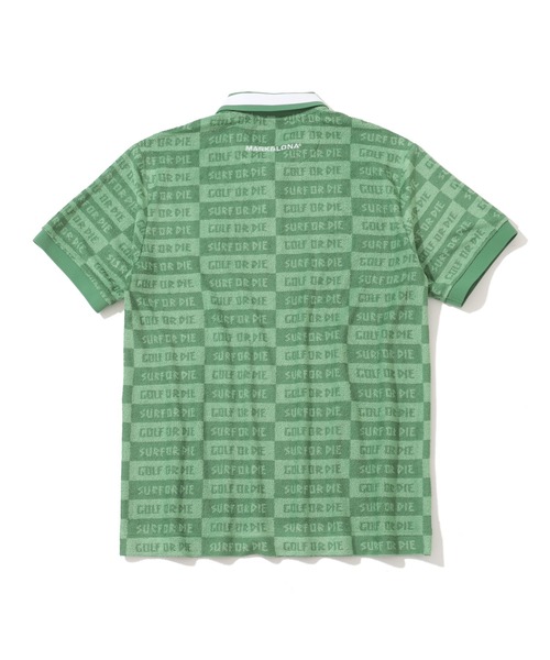MARK & LONA GOLF 【美品】S ポロシャツ MARK&LONA マークアンドロナ 半袖ポロシャツ 白×黒 スカル
