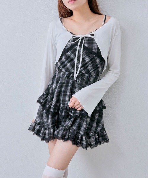 OLIVE des OLIVE YUI企画 ワンピースとボレロ セット OLIVE des ワンピース ボレロセットチュニックキャミ : ZOZOTOWN