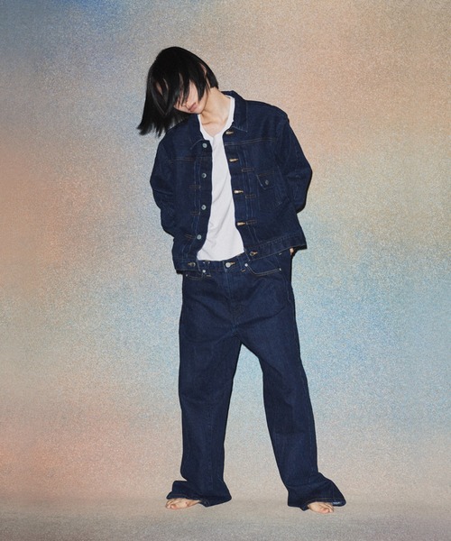 ジーンズ Box-shaped Jeans Washed Indigo メンズ レディース