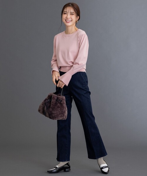 「組曲」 長袖ニット 2 ピンク レディース_画像4