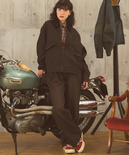 Zooodle デニムジャケット gジャン corduroy collar denim jacket