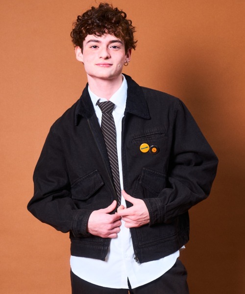 Zooodle デニムジャケット gジャン corduroy collar denim jacket