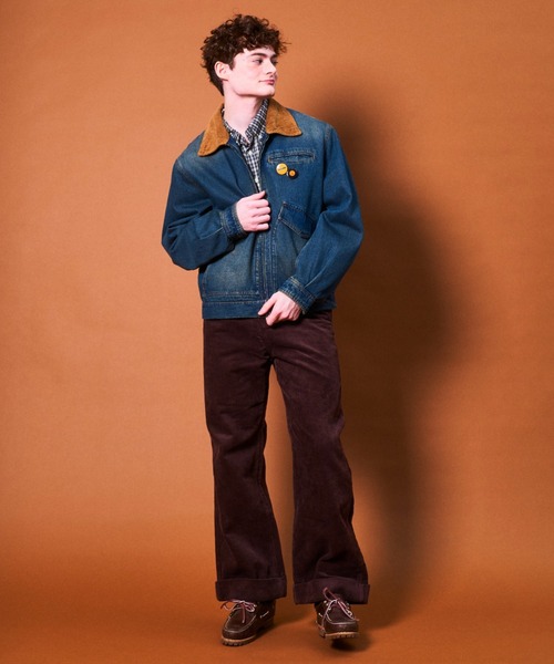 Zooodle デニムジャケット gジャン corduroy collar denim jacket