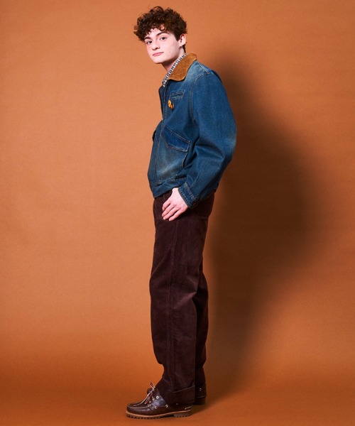 Zooodle デニムジャケット gジャン corduroy collar denim jacket