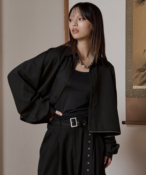狐独 シャツ 2wayジップオーバーシャツ メンズ レディース : ZOZOTOWN