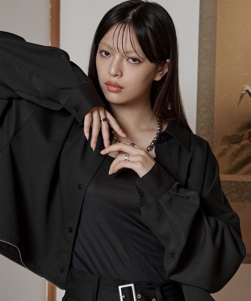 狐独 シャツ 2wayジップオーバーシャツ メンズ レディース : ZOZOTOWN