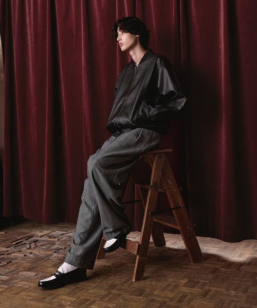 2 / 5 satton⭐︎ Bleme スラックス 2タック ヘリンボーン グランパ スラックス メンズ