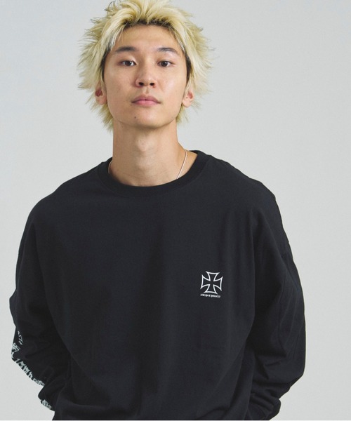 JACKROSE（ジャックローズ） tシャツ JE-アイアンクロス-LSTEE メンズ