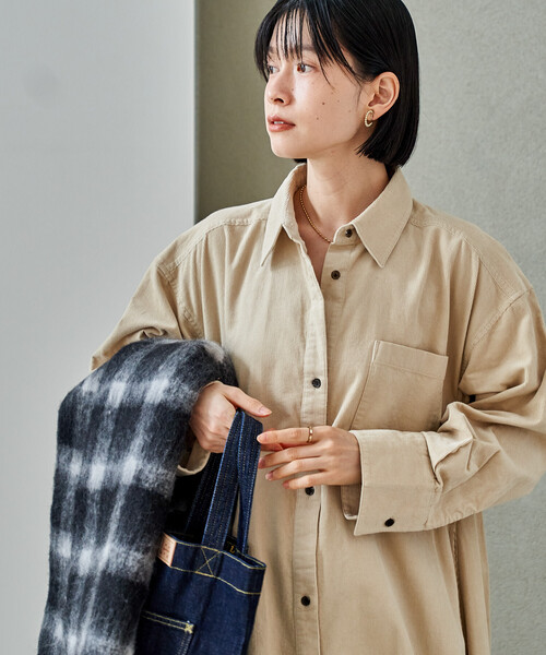 le coq sportif コーデュロイ シャツワンピース❁0110 le coq sportif コーデュロイ シャツワンピース❁0110