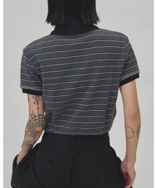 ポロシャツ ポロ Border Polo Tops レディースの画像