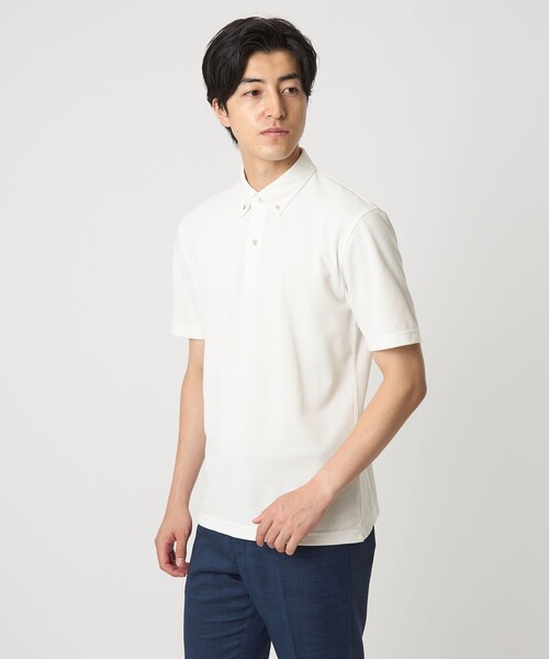 美品♡清楚シェルボタンポロシャツ ONCILY（オンシェリー） ポロシャツ 25ss SILVER BUTTON POLO SHIRT