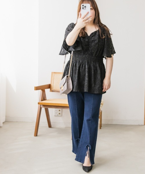 「CLETTE」 半袖チュニック LL ブルー レディース_画像6