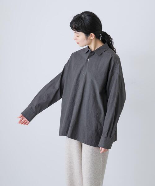 かぐれ ブラウス シャツ 「ユニセックス」コットンレギュラーカラー