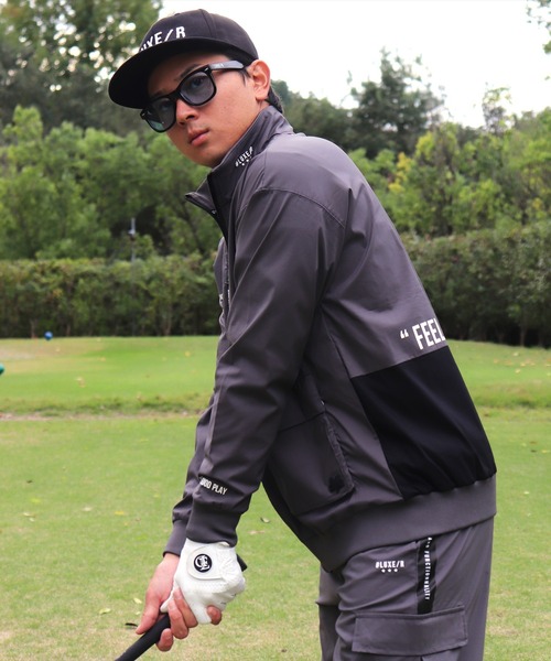 ブルゾン アウター (RM)「LUXE/R GOLF」ストレッチ クロス スタンド