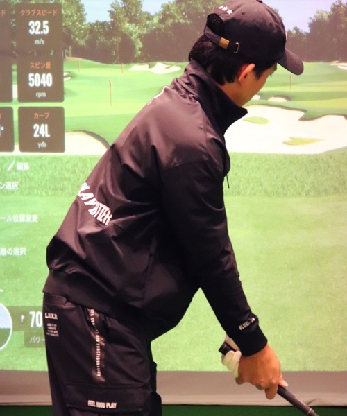 ブルゾン アウター (RM)「LUXE/R GOLF」ストレッチ クロス スタンド