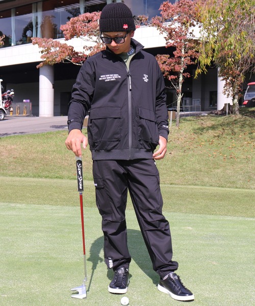 ブルゾン アウター (RM)「LUXE/R GOLF」ストレッチ クロス スタンド