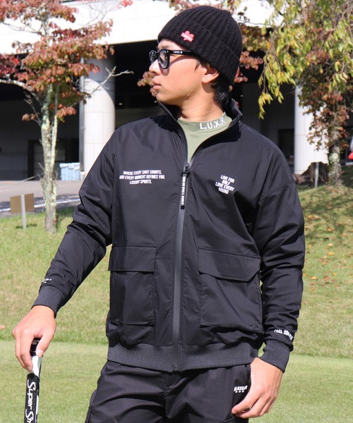 ブルゾン アウター (RM)「LUXE/R GOLF」ストレッチ クロス スタンド
