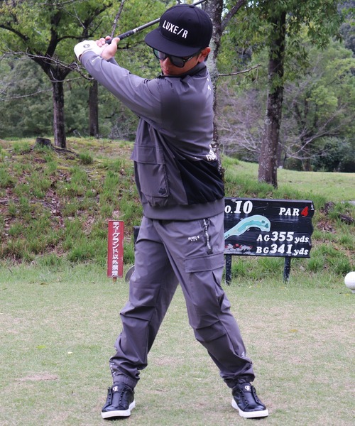 ブルゾン アウター (RM)「LUXE/R GOLF」ストレッチ クロス スタンド