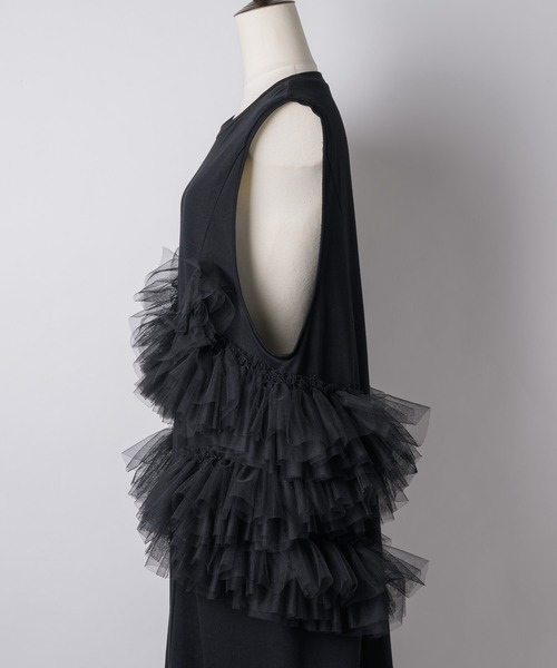 「LA BELLE ETUDE」 ノースリーブワンピース 1 レッド レディース_画像8