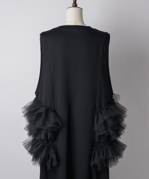 「LA BELLE ETUDE」 ノースリーブワンピース 1 レッド レディース_画像9