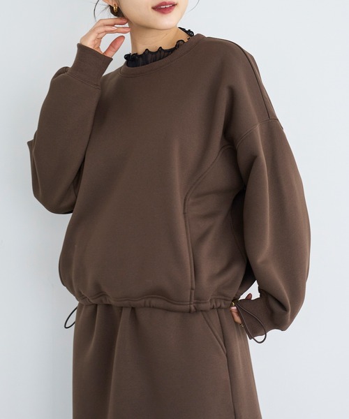 mil（ミル） トレーナー スウェット 裏起毛スウェットドロストプル