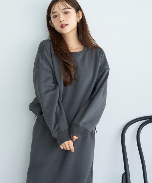 mil（ミル） トレーナー スウェット 裏起毛スウェットドロストプル