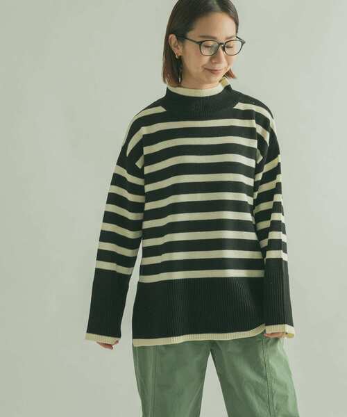 「FORK&SPOON」 長袖ニット 1 ブラック レディース_画像3