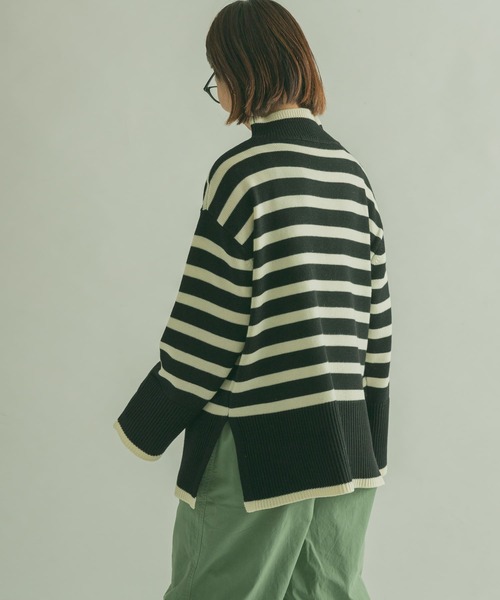 「FORK&SPOON」 長袖ニット 1 ブラック レディース_画像4