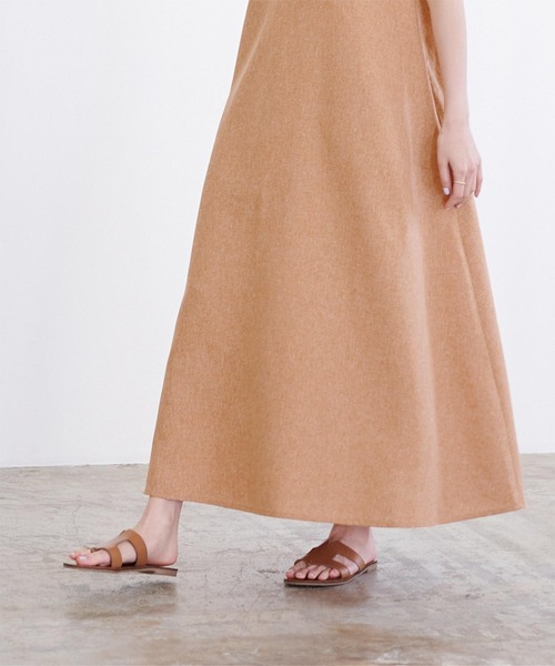 「ur's」 ノースリーブワンピース L サンドベージュ レディース_画像3