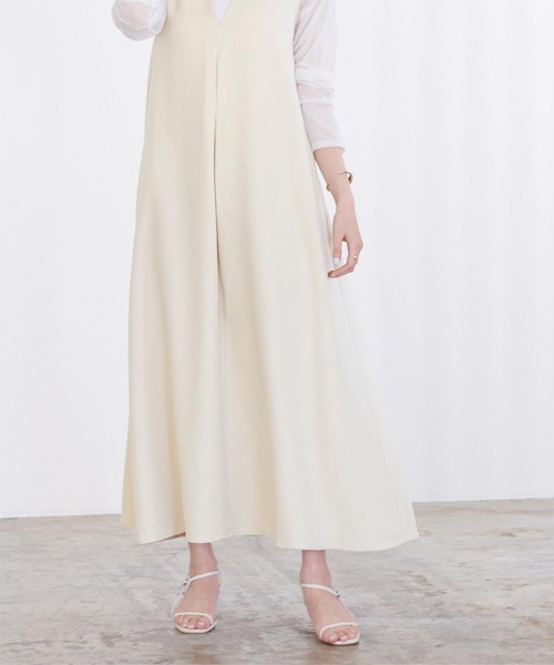 「ur's」 ノースリーブワンピース L サンドベージュ レディース_画像6