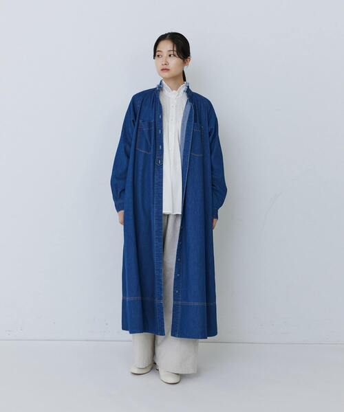 conges payes adieu TRISTESSE デニム長袖ワンピース conges payes ADIEU TRISTESSE（コンジェペイエアデュートリステス