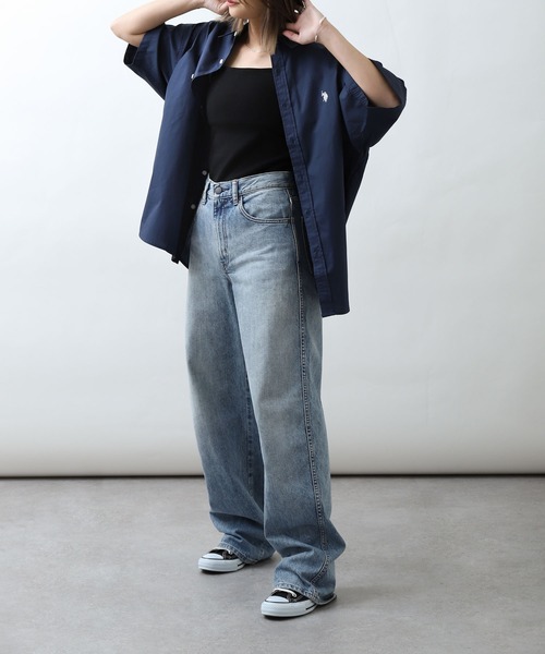 「U.S. POLO ASSN.」 半袖シャツ MEDIUM ブルー メンズ_画像3
