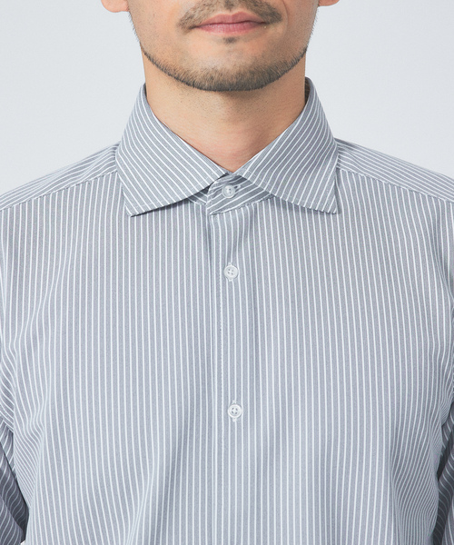 「ABAHOUSE GRAY」 長袖シャツ 46 サックスブルー メンズ_画像7