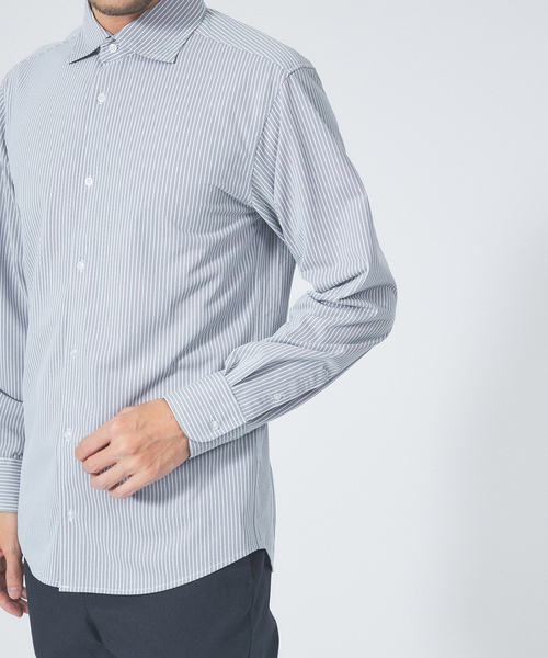 「ABAHOUSE GRAY」 長袖シャツ 46 サックスブルー メンズ_画像8