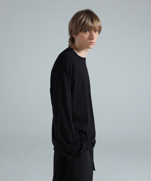 Y-3 tシャツ RAW EDGE 3 STRIPES LONG SLEEVE TEE メンズ レディース