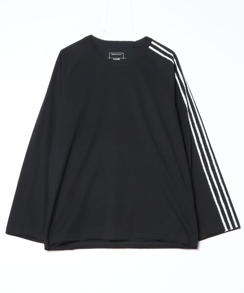 Y-3 tシャツ RAW EDGE 3 STRIPES LONG SLEEVE TEE メンズ レディース