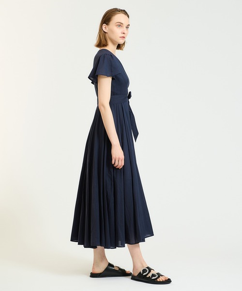 「MARIHA」 半袖ワンピース 36 ネイビー レディースの画像