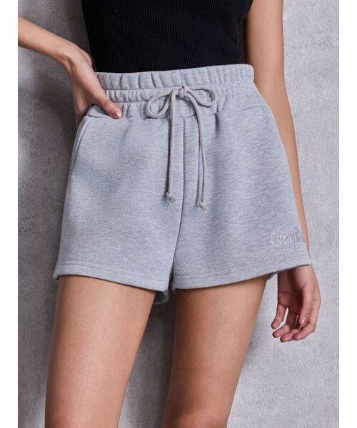 ⭐︎しょーたSTONE  グレーショートパンツ　XL GYDA（ジェイダ） パンツ ラインストーンGYDAラメショートパンツ