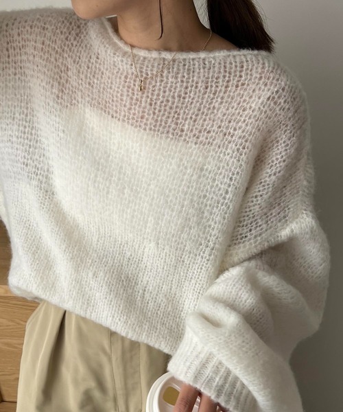 「CAPRICIEUX LE'MAGE」 長袖ニット FREE ベージュ レディース_画像2