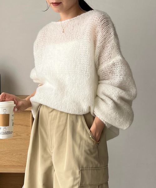 「CAPRICIEUX LE'MAGE」 長袖ニット FREE ベージュ レディース_画像4