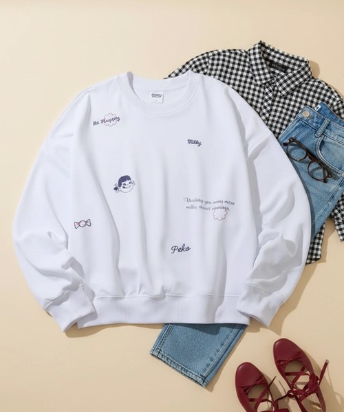 メガマソ/ペコシトレーナー CORPUS SELECT tシャツ 「PEKO/ペコちゃん」オーバーサイズ ポンチ