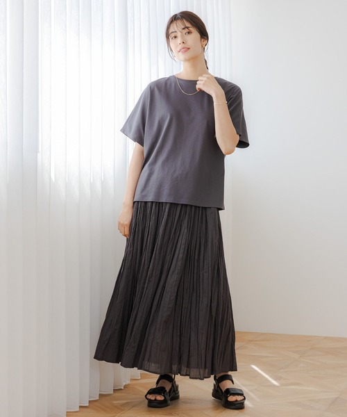 「Elura」 フレアスカート FREE チャコールグレー レディース_画像2