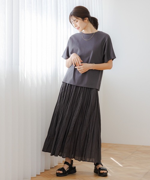 「Elura」 フレアスカート FREE チャコールグレー レディース_画像3