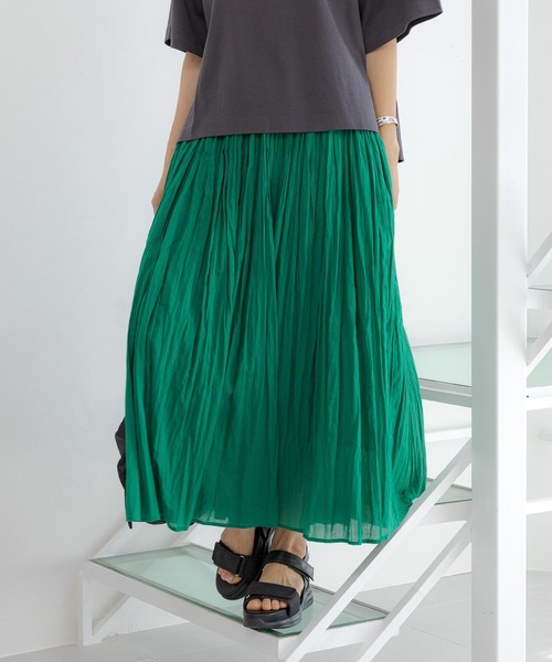 「Elura」 フレアスカート FREE チャコールグレー レディース_画像7