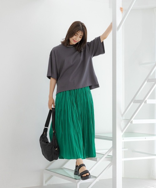 「Elura」 フレアスカート FREE チャコールグレー レディース_画像9