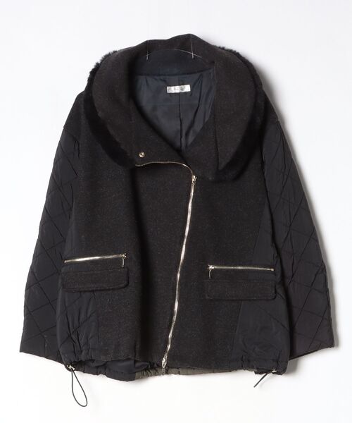 【新品タグ付き】Eimee Law アニマル柄ミドル丈アウター Eimee Law（エイミーロウ） コート 38 チャコールグレー レディース