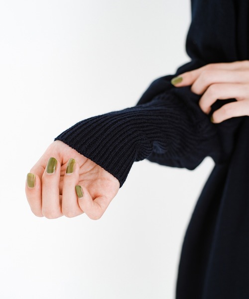 「haco!」 ニットワンピース LARGE ネイビー レディース_画像6