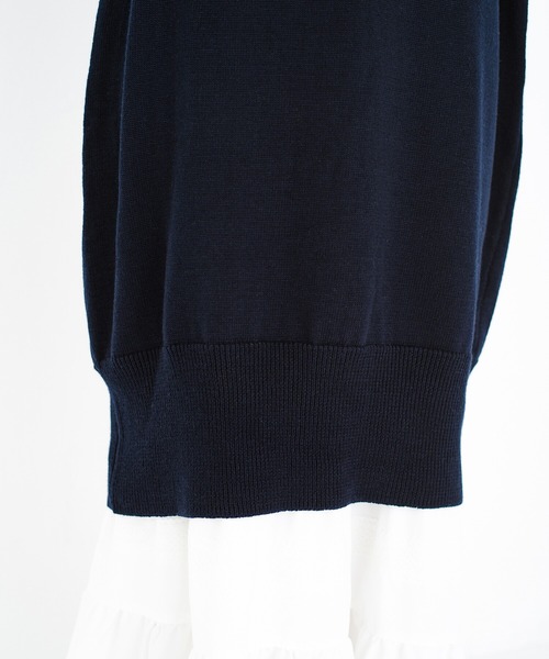 「haco!」 ニットワンピース LARGE ネイビー レディース_画像7