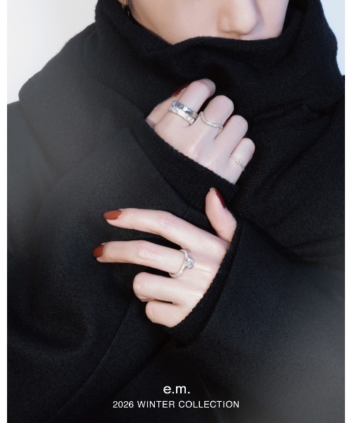 e.m.（イーエム） 指輪 リング スターダストウェーブリング/シルバー